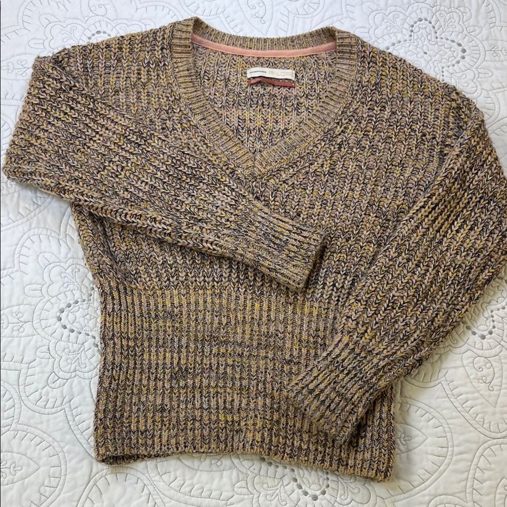 Anthropologie Pilcro Tapered Knit V-Neck Sweater - Women’s Long Sleeve Top - Picture 3 of 9